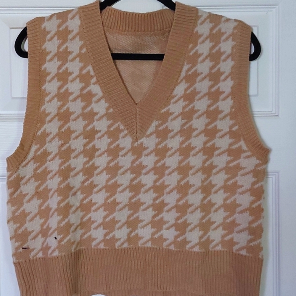 Tan sweater vest